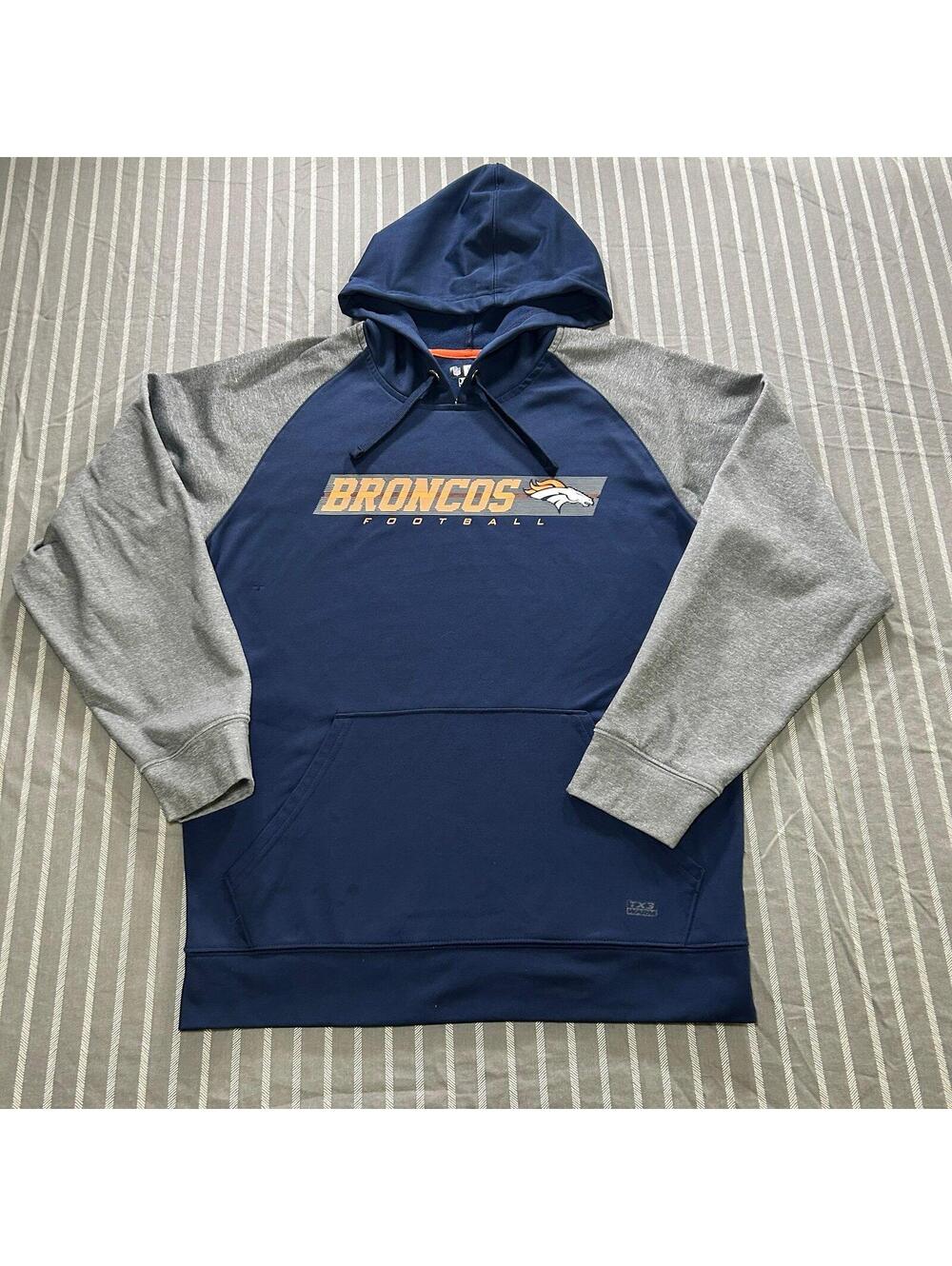 Denver Broncos NFL team apparel TX3 warm hoodie Men's medium